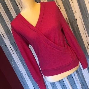 J Crew Faux Wrap Top in Textured Crepe